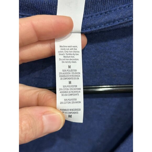 Harleston Green Bella+Canvas V-Neck T-Shirt Sz Medium Blue - Picture 7 of 9